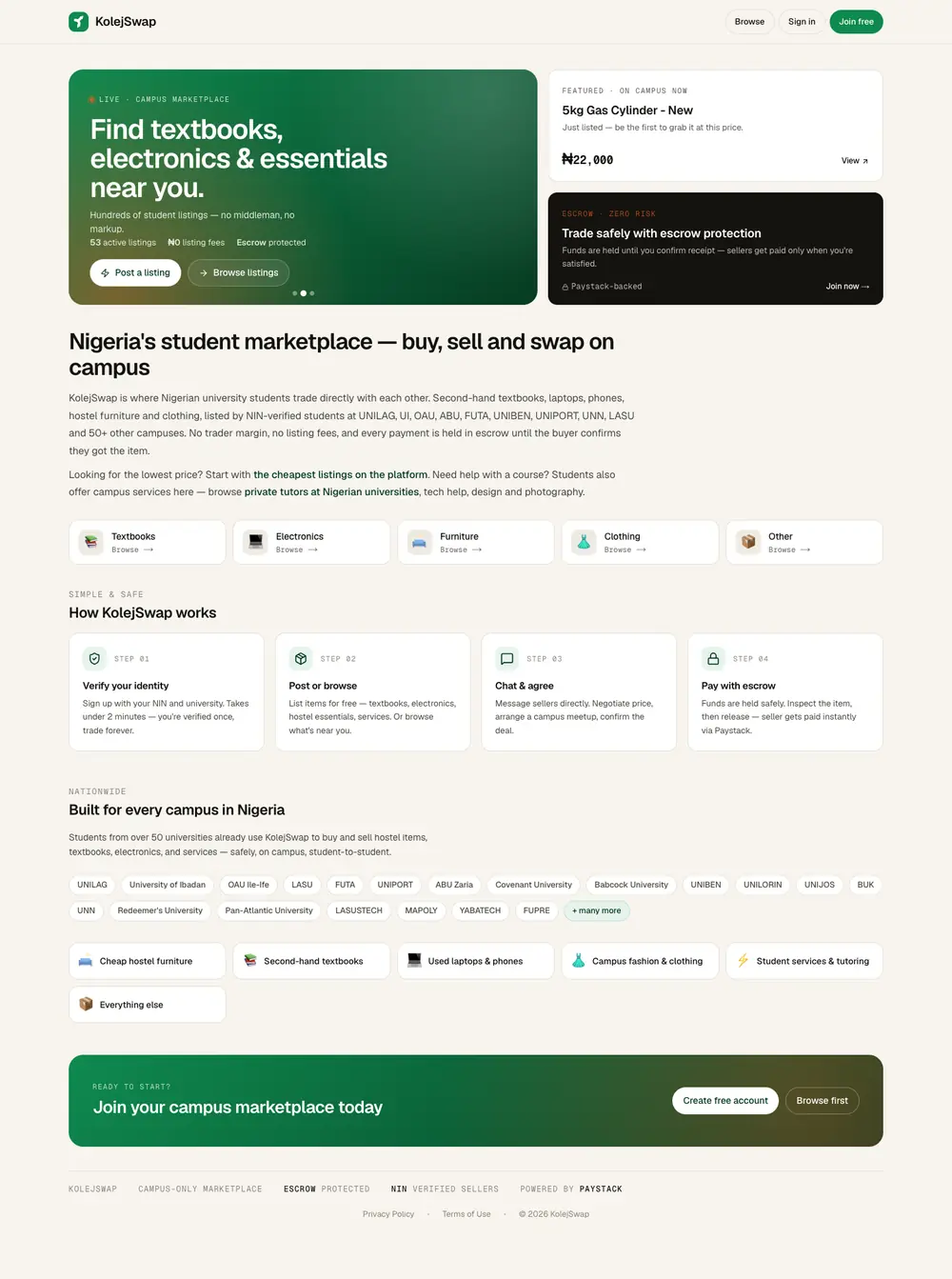 KolejSwap website preview